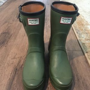 Hunter rag & bone army green rain boots